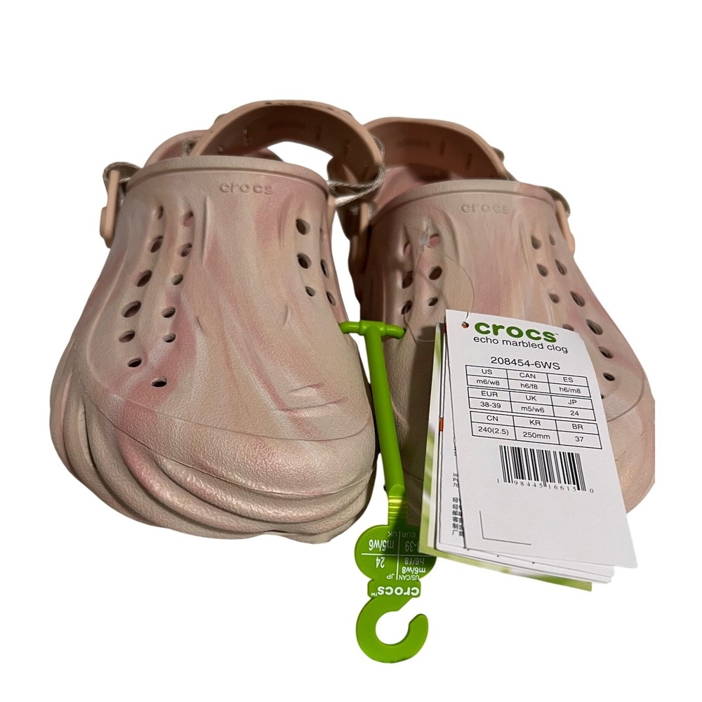CROCS Marbled Pink Cream Echo Clog